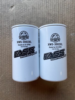 FASS Fuel Systems Extended Length Extreme Water Separator XWS-3002XL (x2)