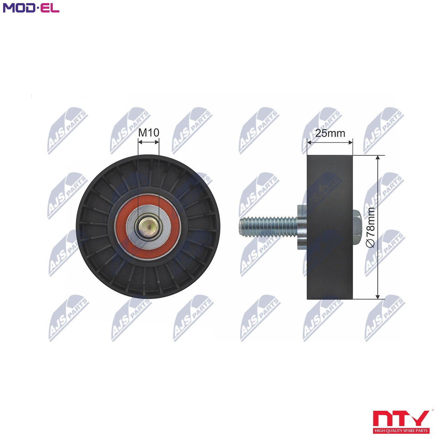 DEFLECTIONGUIDE PULLEY VRIBBED BELT RNK-CT-025 FOR PEUGEOT EXPERT/Van 206/SW - Image 11