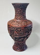 红色黄铜主中国古董花瓶| eBay