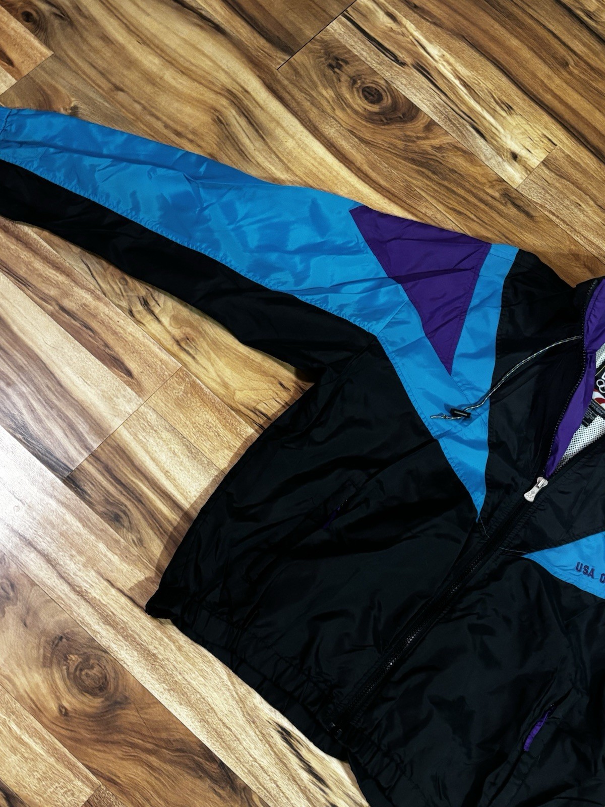 VTG 90s Olympic Windbreaker Jacket Sz Med Retro JCPenney USA image 5