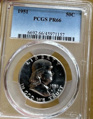 1951 Proof Franklin Silver Half Dollar PCGS PR66