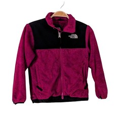 The North Face Girls Fleece Jacket Purple Black Size Small Zip Up Outerwear