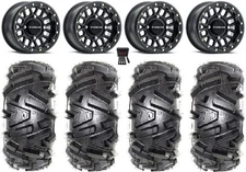 Raceline Podium Bdlk 14" Bk Wheels 28" Moto MTC Tires Kawasaki Mule Pro FXT KRX