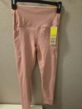 All In Motion Women's  Dynamic Flex High-Rise Pocketed 7/8 Leggings Mauve Small
