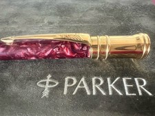 PARKER penna sfera Duofold IQ Centennial bordeaux iridescente placcata oro