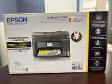 Epson Workforce ET-4750 EcoTank All-in-One Supertank Inkjet Printer Open Box DV