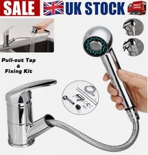 Modern Kitchen Sink Mixer Tap with Pull Out Spray Head Single Lever Mono Faucet