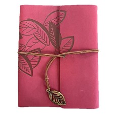 8.5 x7  Faux Leather Embossed Leaf Design Jun...