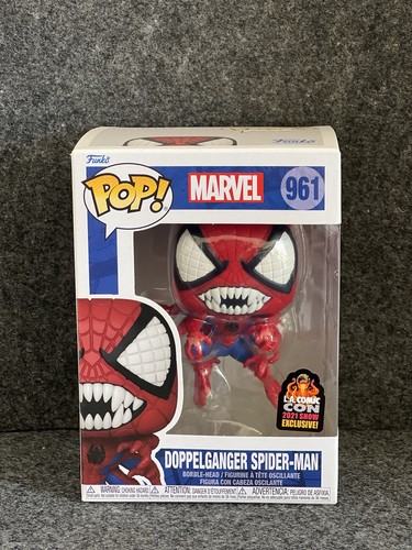 Figura Funko Pop! Marvel Doppelganger Spider-Man - Edición Exclusiva L.A. Comic Con 2021, Vinilo Con Cabeza Bobble-Head