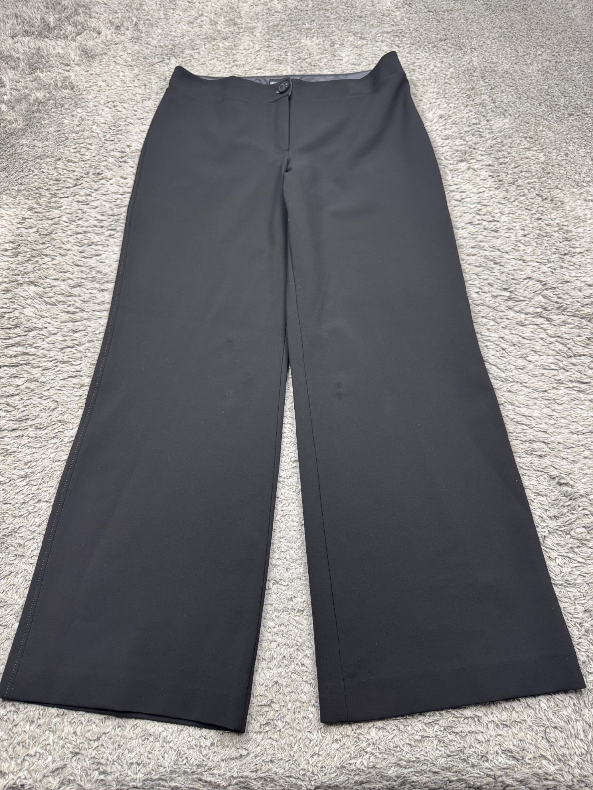 Giorgio Armani Pants Women 14 Borgo 21 Black Wide Leg Palazzo Trousers Italy