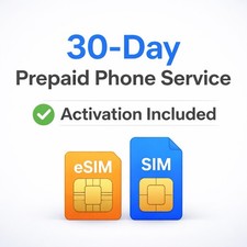 Unlimited Prepaid Phone Plan 30 Days eSIM or SIM Keep Your Number