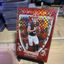 2025 Panini Rookies & Stars Crusade Red Plaid Dillon Gabriel #14 Browns