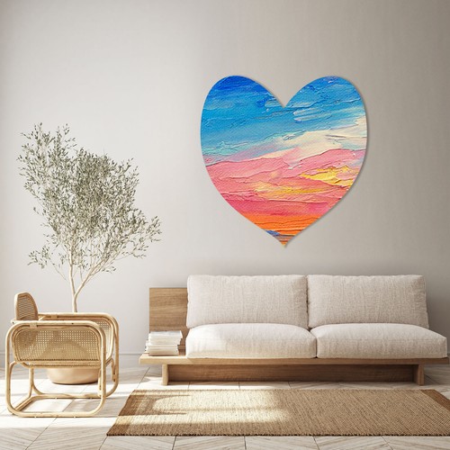 4er Pack Gemälde Leinwand Platten 4x4 Zoll Herzform Blanko Kunst Tafel Weiß - Bild 5 von 5