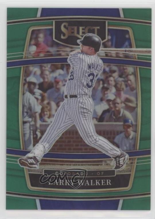 2022 Panini Select Concourse Green Prizm 1/5 Larry Walker #67 HOF b8h