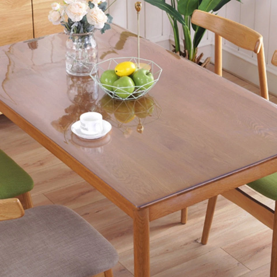 1mm Thickness Table Cover Soft Glass Tablecloth Water Resistant Table Mat - Image 4 of 4