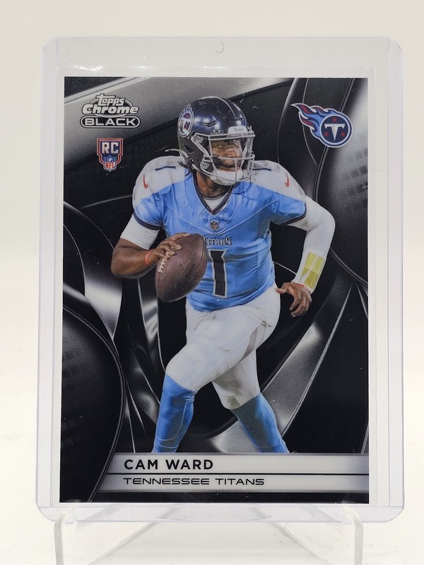 CAM WARD 2025 TOPPS CHROME BLACK ROOKIE RC #148 TITANS A Q7485