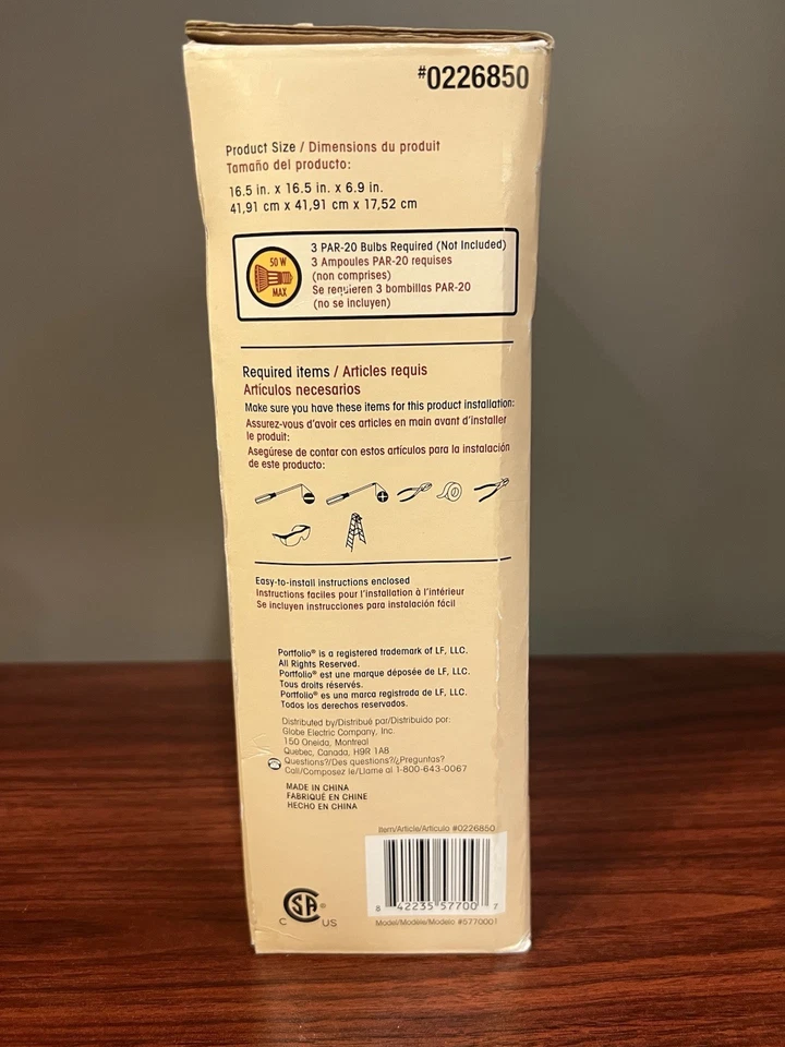 Portafolio 3 cabezales foco níquel cepillado luz de techo 0226850 Foto 3 de 4