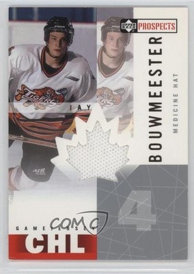 2000-01 Upper Deck Prospects CHL Game Jersey Jay Bouwmeester #JB n8a