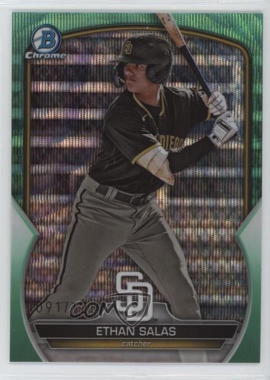 2023 Bowman Draft Chrome Aqua Wave Refractor 91/125 Ethan Salas #BDC-1 1ja4