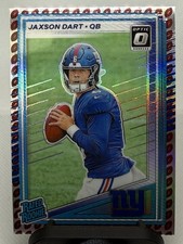 2025 Jaxson Dart Optic Rated Rookie Football Emoji Prizm SSP (RC) Giants #400