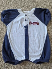 Vintage 90s Mighty Mac Sports Atlanta Braves 90's One Piece 24 Months Romper 