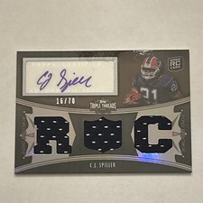 2010 Topps Triple Threads FB, ROOKIE CARD of C.J. Spiller, #104, S/N 16/70.. rookie card picture