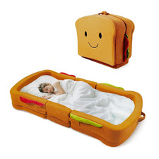 Toddler Travel Bed Sandwich Style - Portable Toddlers Floor Beds, Foldable Soft
