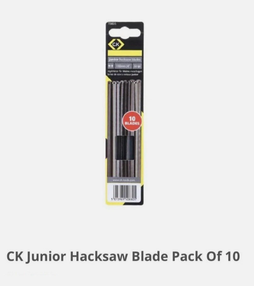 CK Tools T0835 Junior HacksawBlades 150mm 6" 32tpi - Image 3 of 3