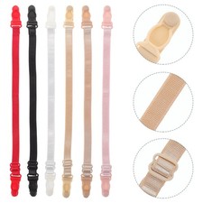 6 Pcs Adjustable Bra Strap Clips Non Buckle Non-slip Holder for Women