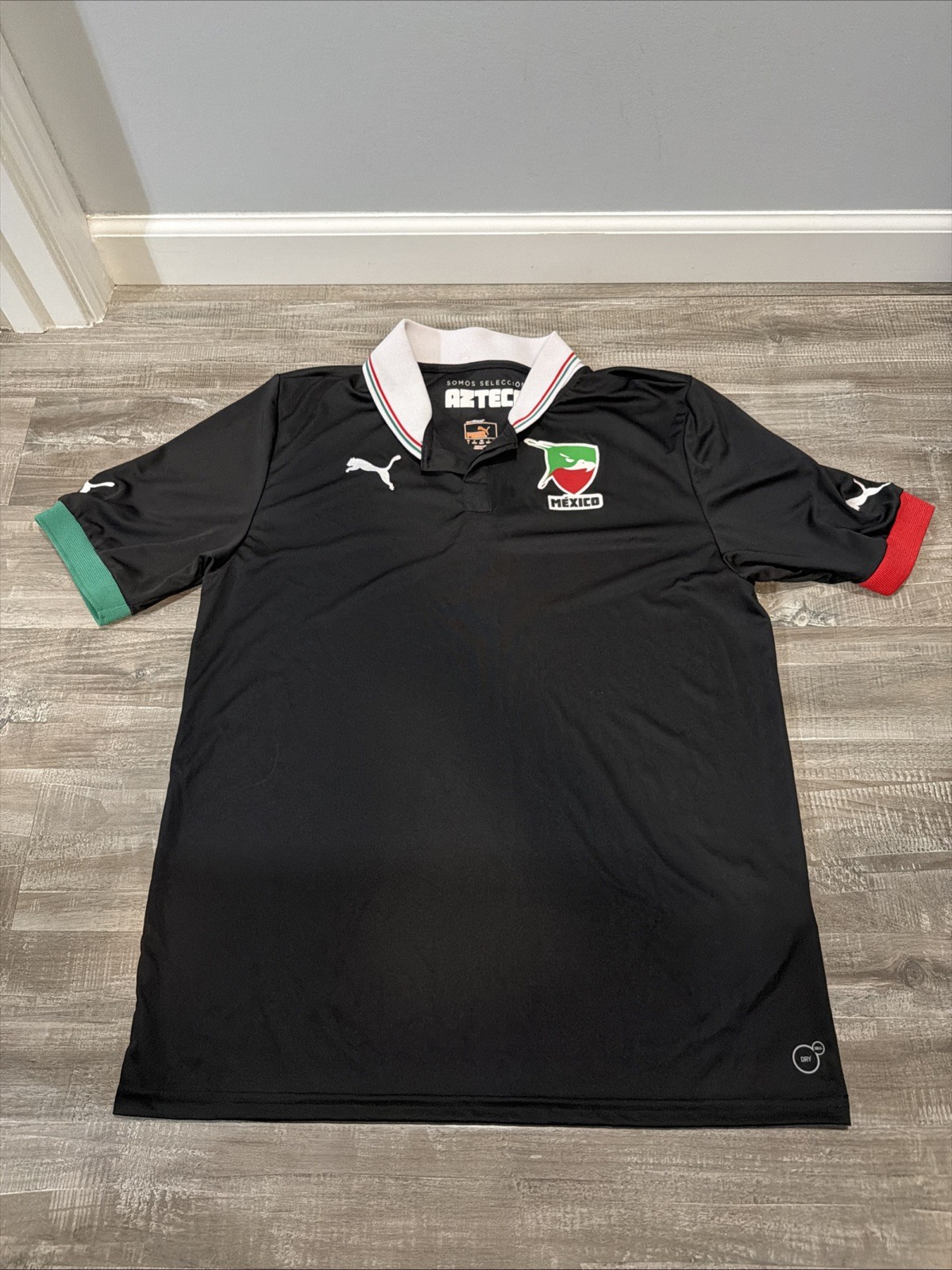 Puma Mexico Somos Seleccion Azteca Futbol Soccer Jersey 2014 World Cup Sz L
