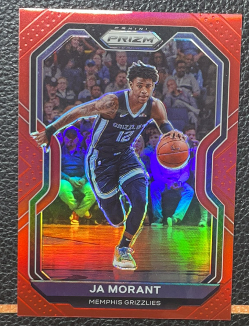Ja Morant 2020-21 Panini Prizm 061/299 Base Red Memphis Grizzlies #115
