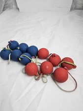 Ladder Toss Replacement Balls/ 3 Red  3 Blue - Pre-owned - Good Condition
