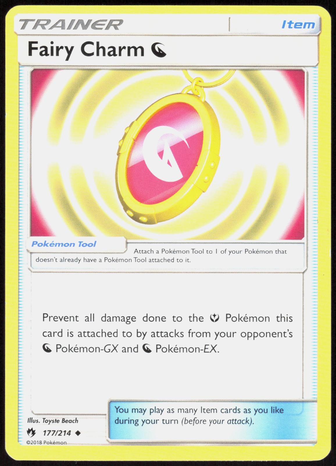 Lost Thunder Fairy Charm Dragon 177/214 Uncommon Pokemon LP
