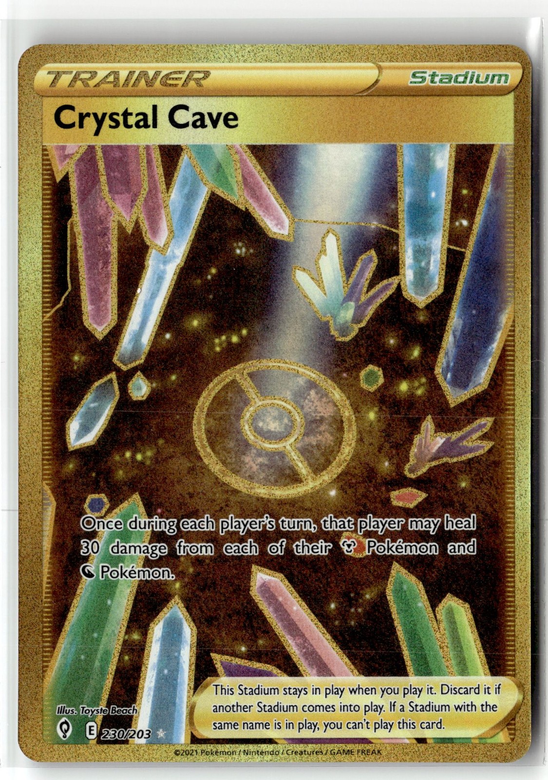 Crystal Cave ⭐️ 230/203 Holo Rare Secret Evolving Skies 2021 Pokemon NM