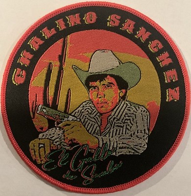 Chalino Sanchez - El Gallo De Sinaloa Round 4'' x 4'' Woven Patch [Corrido Norte]
