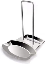 Pot Lid Holder & Spoon Rest, Stainless Steel Utensil Rack Stand Organizer