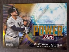 2020 Topps Stadium Club Chrome Gleyber Torres Power Zone Gold Refractor /50