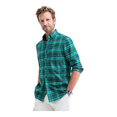 Club Room Men s Brushed Cotton Down SHIRT Size Medium , Color Green