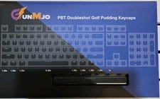 GunMjo PBT Doubleshot Golf Pudding Keycaps For Keyboard Black