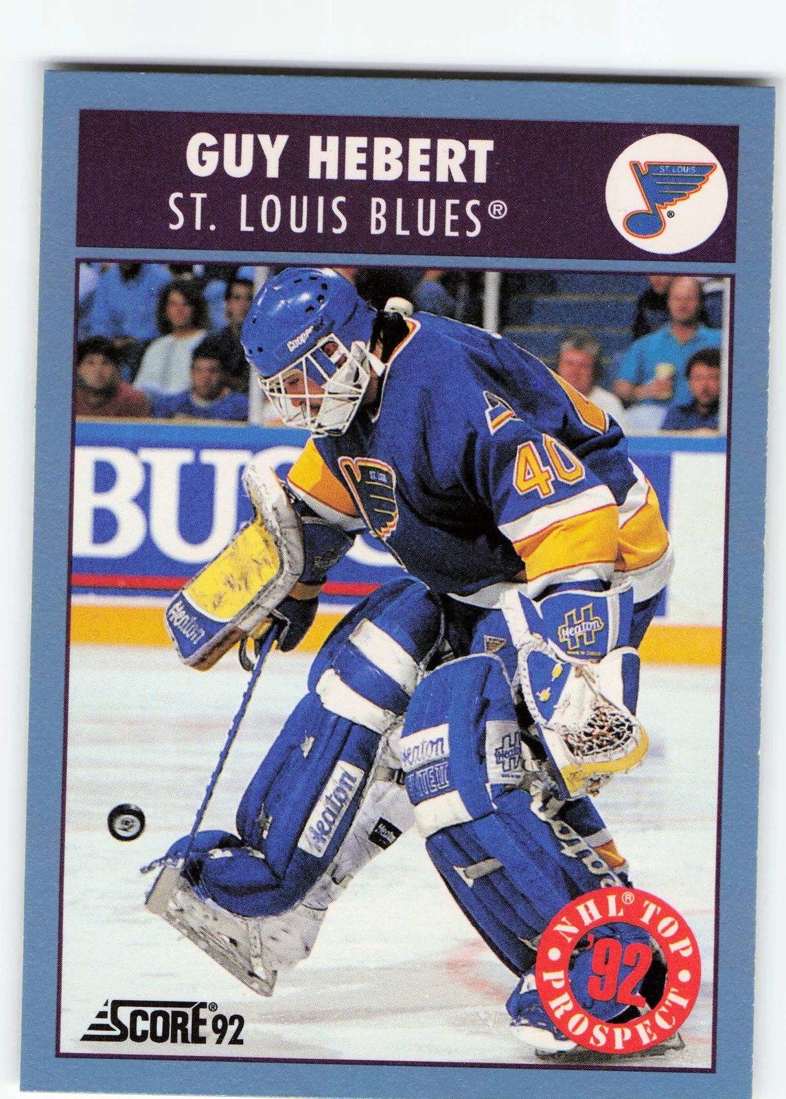 1992-93 Score Canadian #460 Guy Hebert - St. Louis Blues