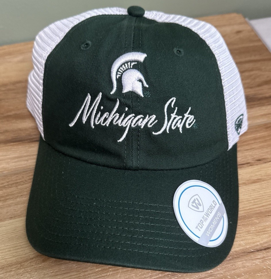 Top of the World Women’s Michigan State Spartans Trucker Snapback Hat Green NWT