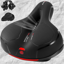 Comfort Bike Seat Bicycle Saddle Tail Light Shock Absorbing and Waterproof Cover