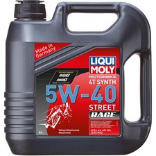 Liqui Moly 4T Synthetic Street Race Motor Oil - 5W-40 - 4L - 20076 64.30 per gallon