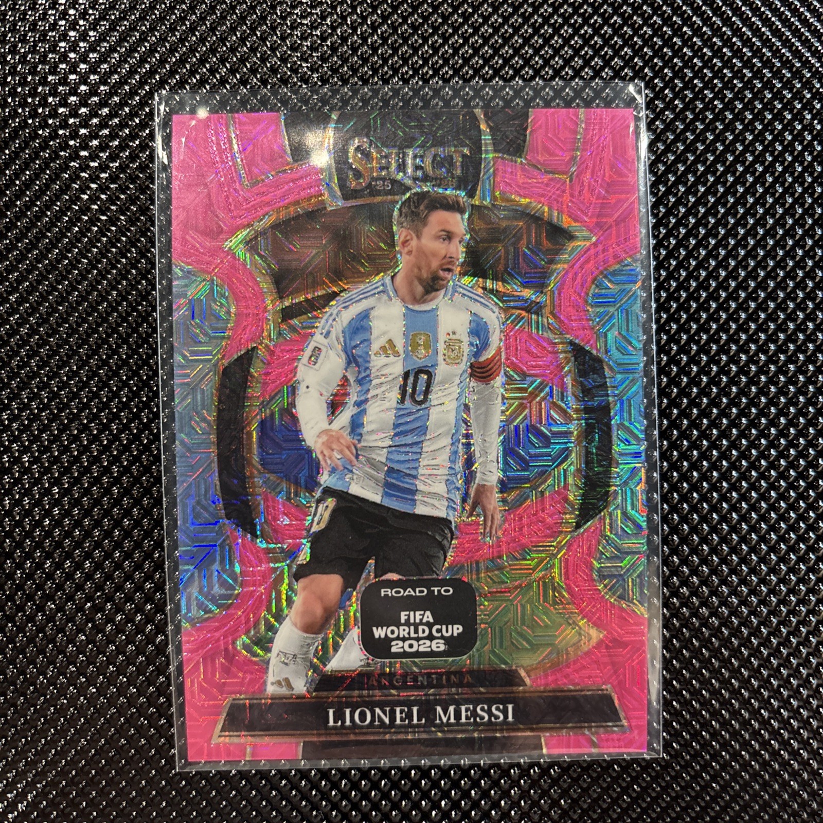 Panini Select 2025-26 Road to WC Lionel Messi Argentina #56 Terrace Pink /399