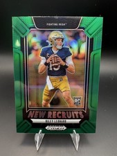 2025 Prizm Draft Picks Riley Leonard RC New Recruits Green Prizm Notre Dame