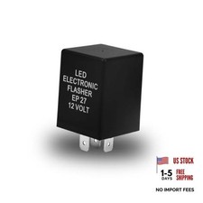 EP27 LED Flasher Relay, 12V 5 Pin Flasher Relay for LED Turn Signal, Black