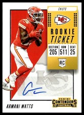 2018 - Armani Watts Rookie Auto Kansas City Chiefs #278