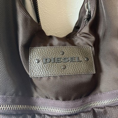 Diesel Men Messenger Bag Shoulder Bag Brown Y2K Luxury Casual