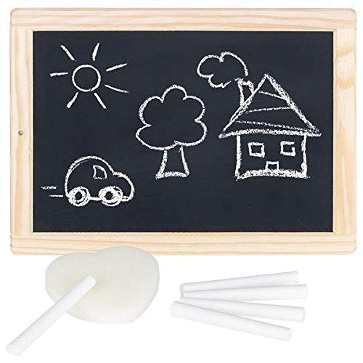 Goki 58952 Slate with Wooden Frame, Holz Natur/Grau