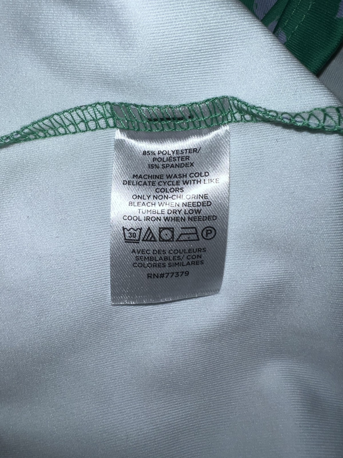 Ann Taylor Top Floral Stretch Envelope Neck Shirt Women's Size M Green Half Slv